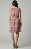 Women's Stripe Printed Peasant Dress