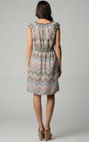 Women's Stripe Printed Peasant Dress