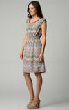 Women's Stripe Printed Peasant Dress