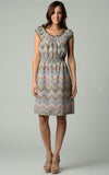 Women's Stripe Printed Peasant Dress