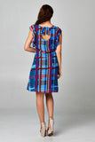 Women's Printed Chiffon Houndstooth Dress