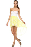 Women's Mixed Media Hi-Low Strapless Dress