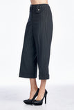 Larry Levine Striped Career Capri