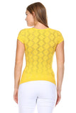 Women's Textured Knit Stretch Glitter Top