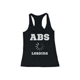 Women's Black Cotton Work Out Tank Top - Abs Loading
