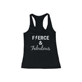 Women's Cute Black Cotton Work Out Tank Top - Fierce and Fabulous