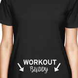Workout Buddy Women's T-shirt Graphic Printed Tee For Pregnant Lady