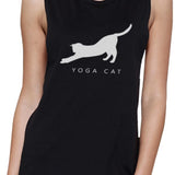 Yoga Cat Muscle Tee Yoga Work Out Tank Top Cute Gift For Cat Lady